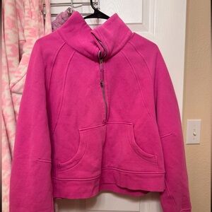 Lululemon Athletica Purple Cowl Neck Sweater with Full Zip and Soft Fabric